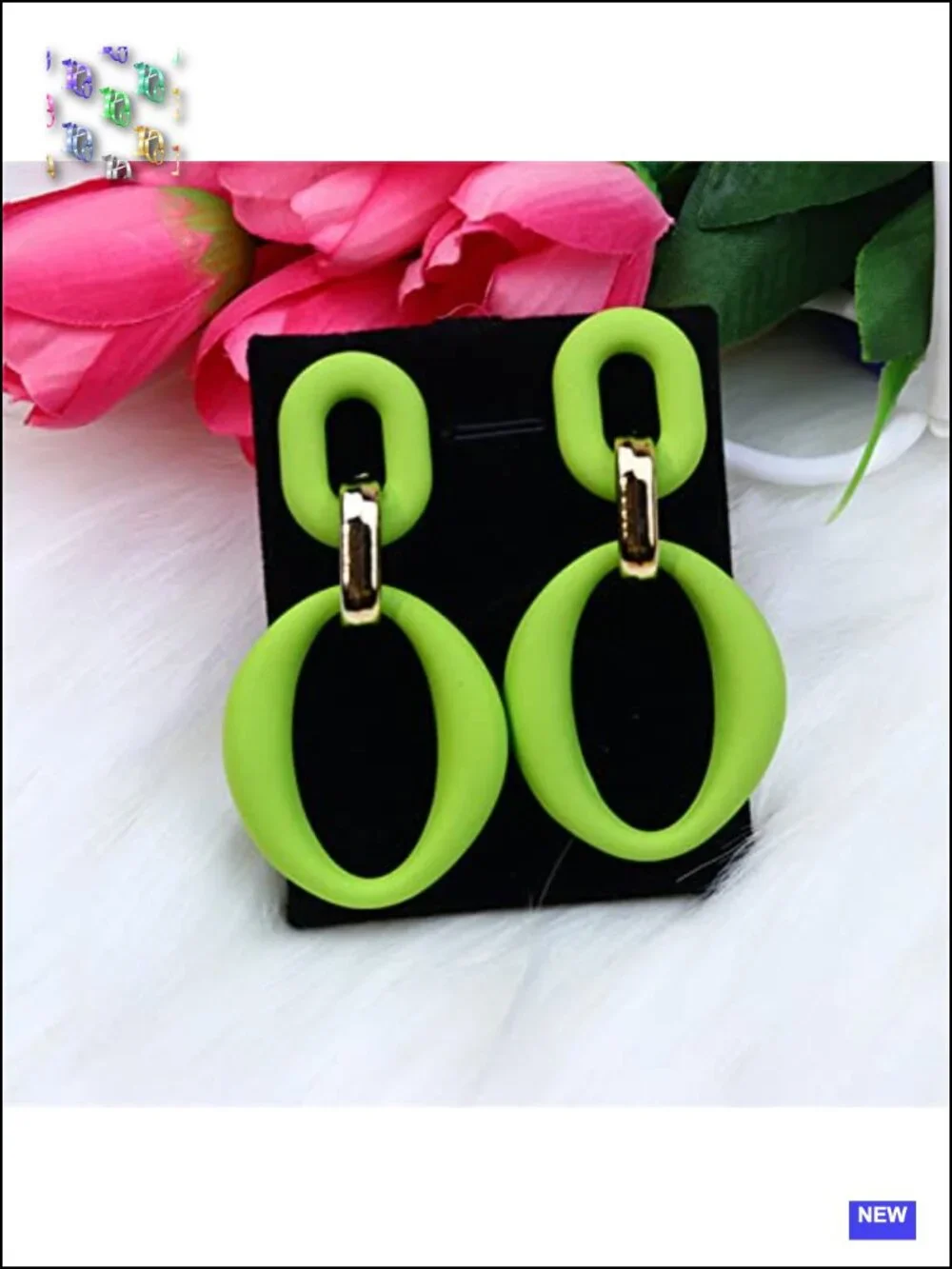 Acrylic Geometric Dangle Earring for Women Boho Lightweight Chunky Retro Drop